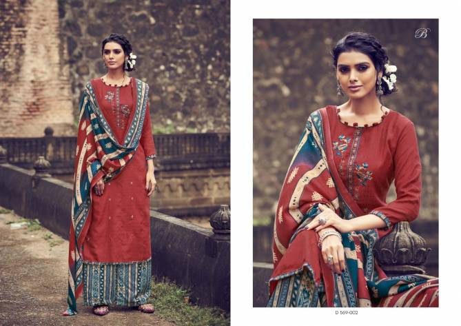 Belliza Simora Premium Woollen Designer Casual Wear Printed Pashmina Collection